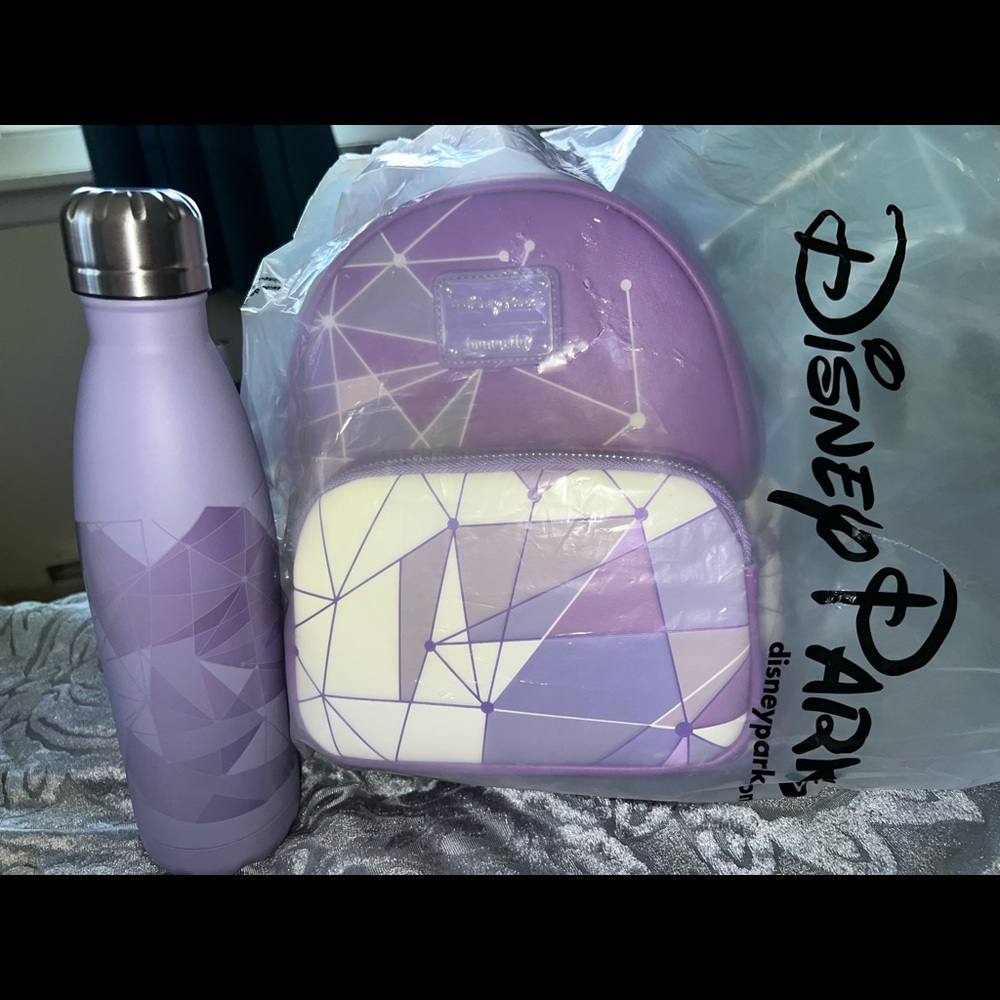 Disney Loungefly Tomorrowland Discontinued Bundle Backpack Water Bottle Tumbler!